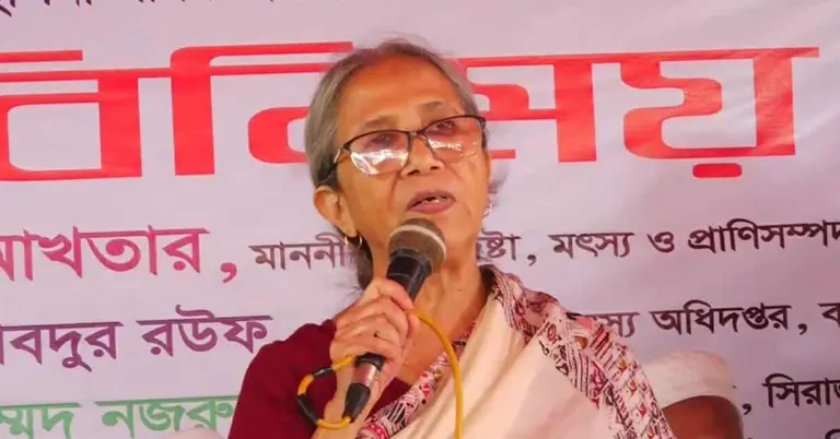 কথা বলছেন উপদেষ্টা ফরিদা আখতার